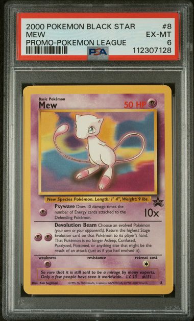 2000 Pokemon Black #8 Mew front