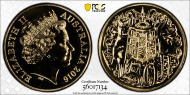 2016 50C Gilt Cu-Ni MS69