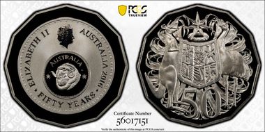 2016 50C 50 Yrs Decimal Currency PR70DCAM