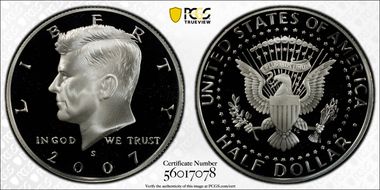 2007-S 50C Silver PR68DCAM