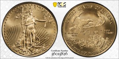 2021 $25 Gold Eagle - Type 1 MS70