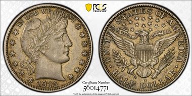 1915-S 50C AU50