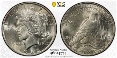 1923 $1 MS62