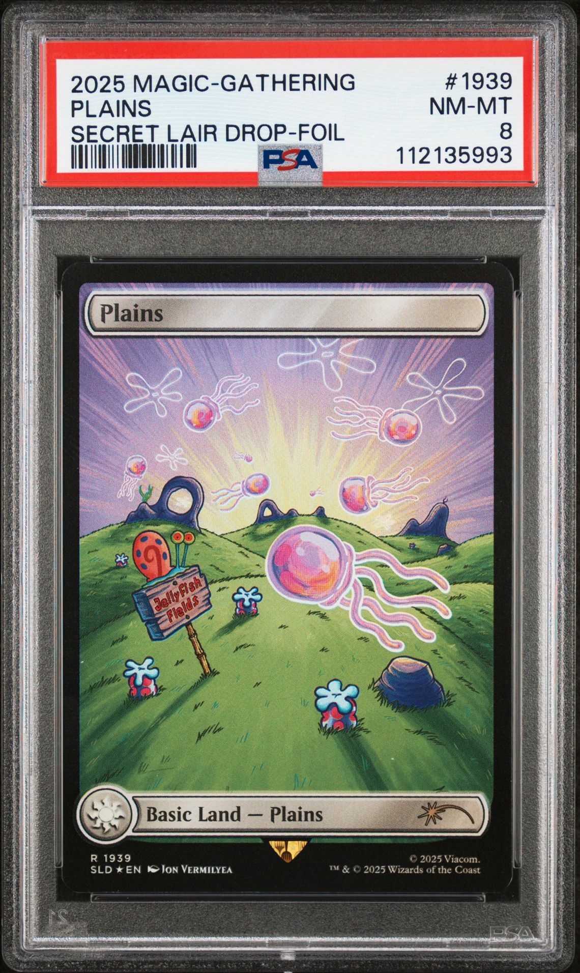 2025 MTG MAGIC THE GATHERING SECRET LAIR DROP SPONGEBOB SQUAREPANTS-FOIL #1939 Plains front