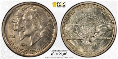 1937-S 50C Arkansas MS66