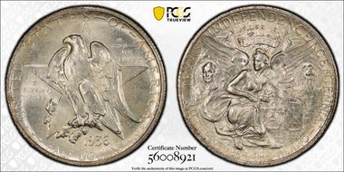 1936 50C Texas MS66+