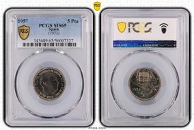 1957 5 Pta (1973) MS65