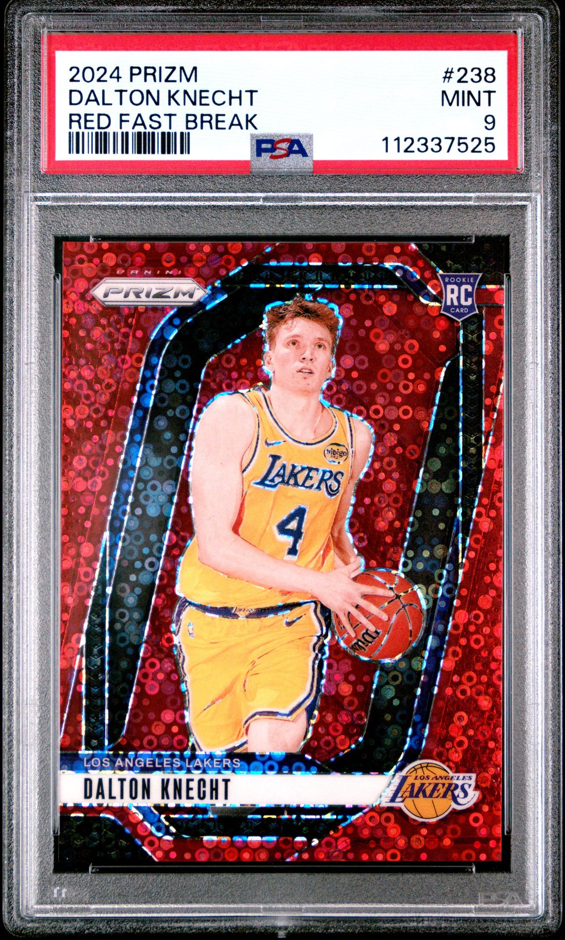 2024 Panini PANINI PRIZM RED FAST BREAK #238 Dalton Knecht front