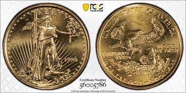 1998 $5 Gold Eagle MS69