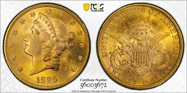 1899 $20 MS64