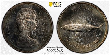 1967 10C 0.800 Ag MS66