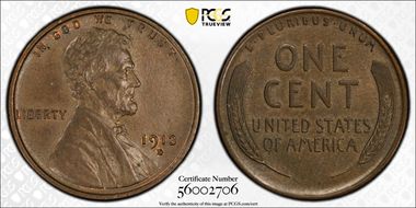 1913-D 1C MS64BN
