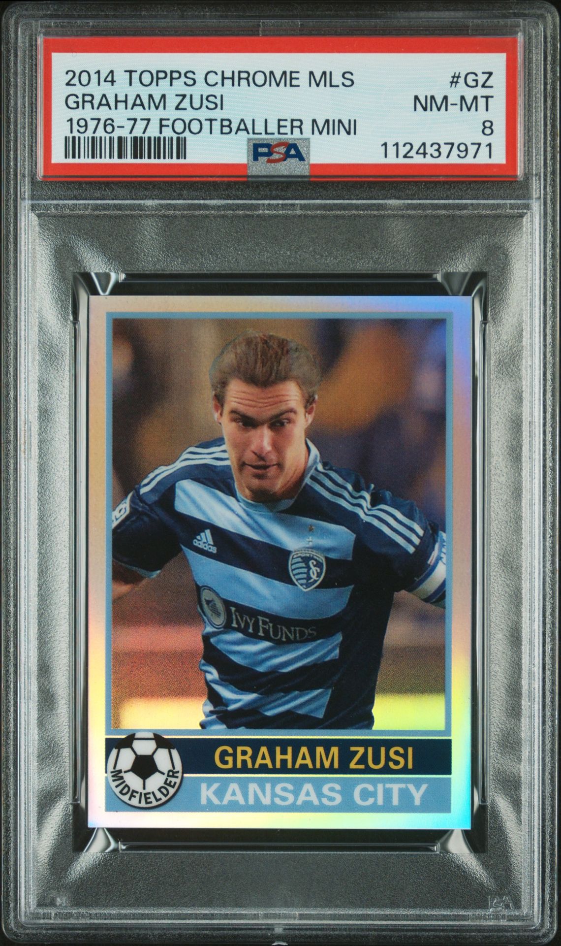 2014 Topps Chrome TOPPS CHROME MLS 1976-77 FOOTBALLER MINI #GZ Graham Zusi front