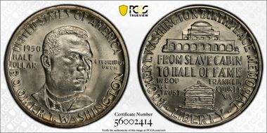 1950 50C Booker T. Washington MS67