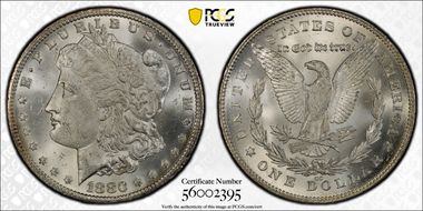 1880/79-CC $1 Reverse of 1878 MS64