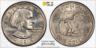 1981-S SBA$1 AU58