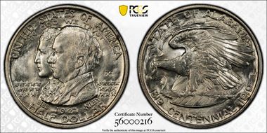 1921 50C Alabama, 2X2 MS65