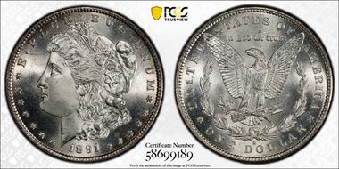 1891-S $1 MS65