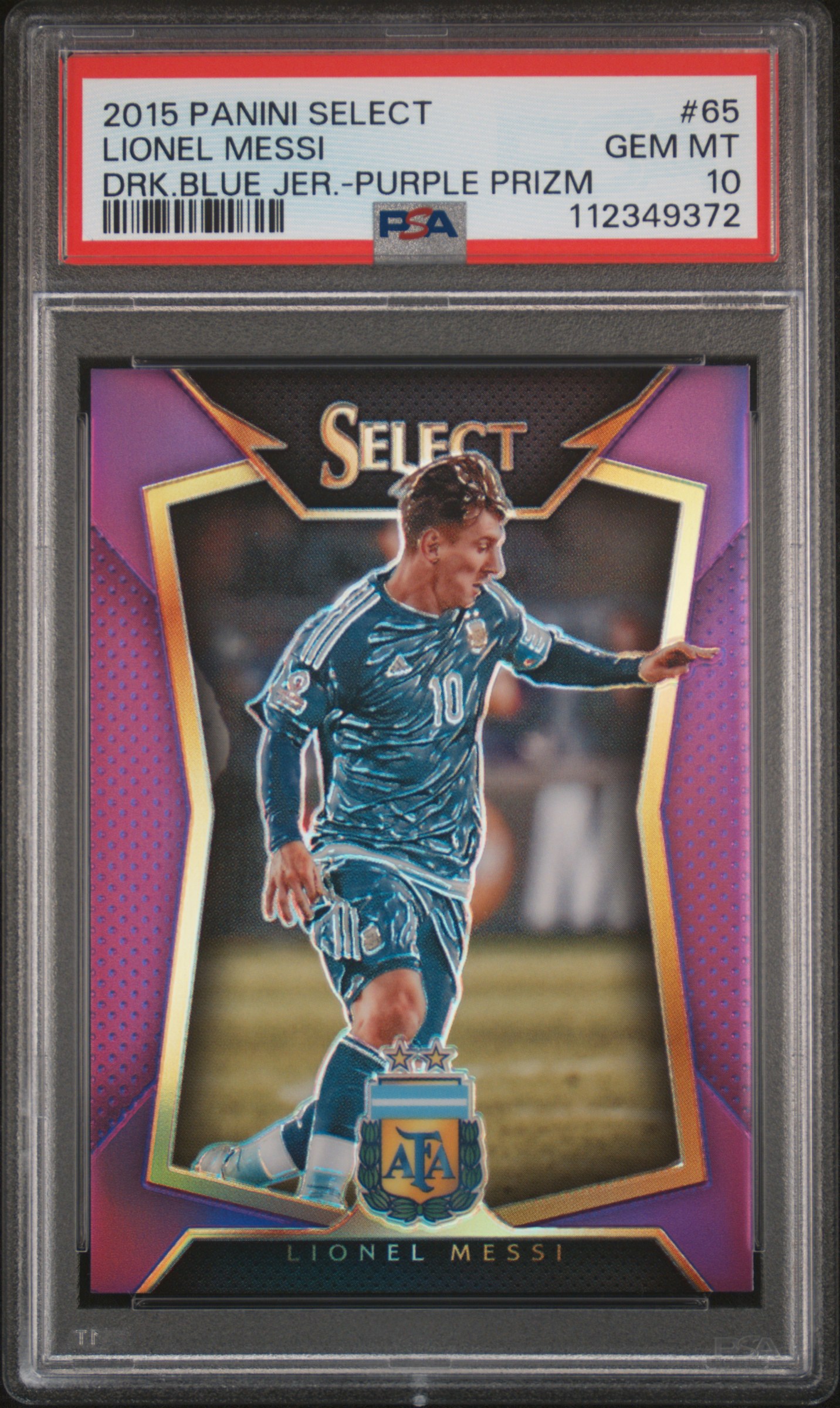 SSP Soccer's 2015 Panini Select Lionel Messi Drk.Blue Jer.-Purple
