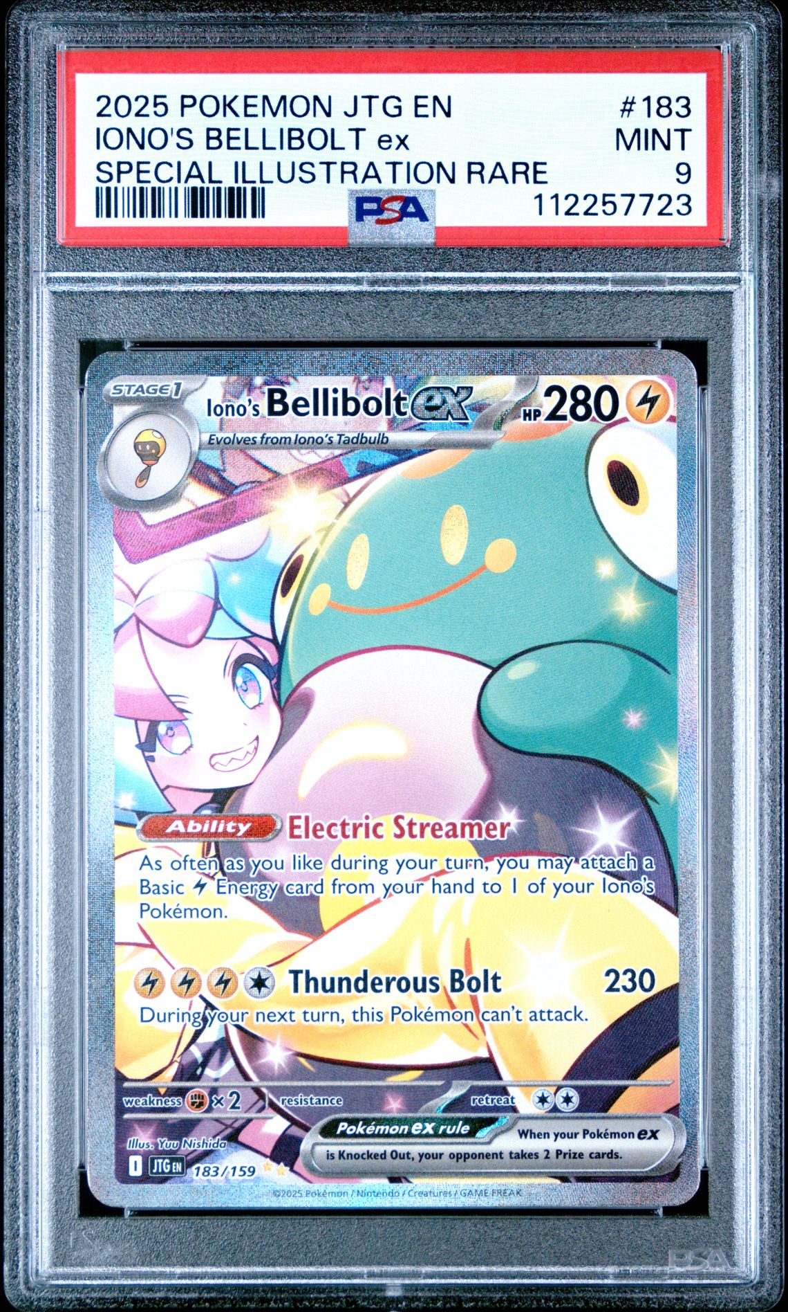 2025 Pokemon Jtg En-Journey Together Iono's Bellibolt Ex #183 (Special Illustration Rare) Mint 9 front
