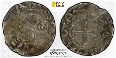 (1150-1250) Denier Archdiocese of Vienne VF25