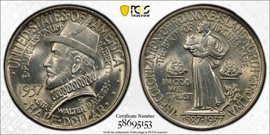 1937 50C Roanoke MS67