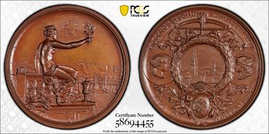 1895 Medal Winterthur R-1756d Bronzed AE SP64