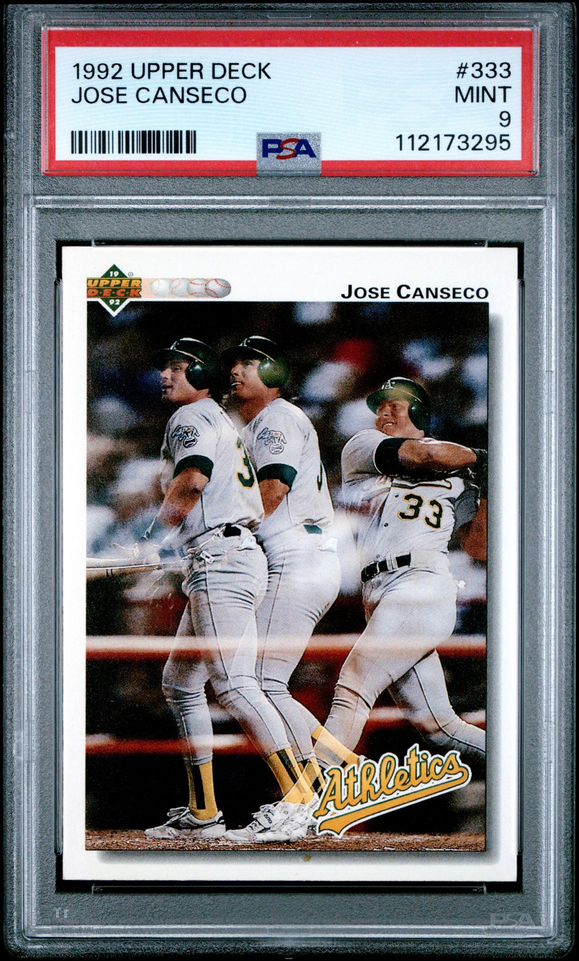 1992 Upper Deck UPPER DECK #333 Jose Canseco front