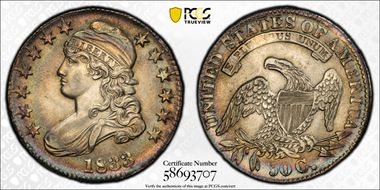 1833 50C MS62