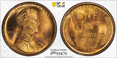 1909 1C Lincoln MS67RD
