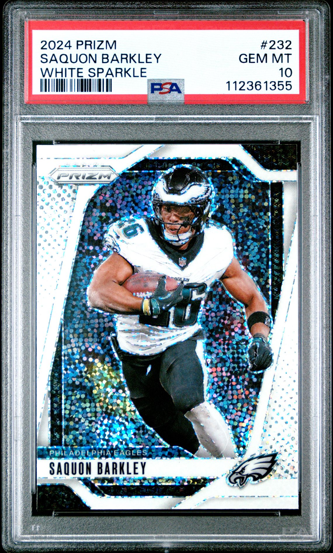2024 Panini Prizm White Sparkle WHITE SPARKLE #232 Saquon Barkley front