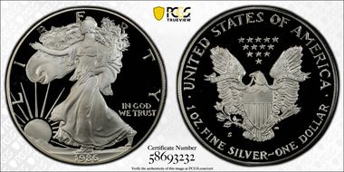 1986-S $1 Silver Eagle PR69DCAM