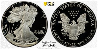 1987-S $1 Silver Eagle PR69DCAM