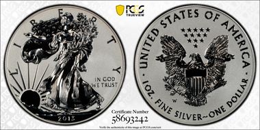 2013-W $1 Reverse Proof West Point Mint Set PR70