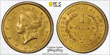 1850 G$1 AU55
