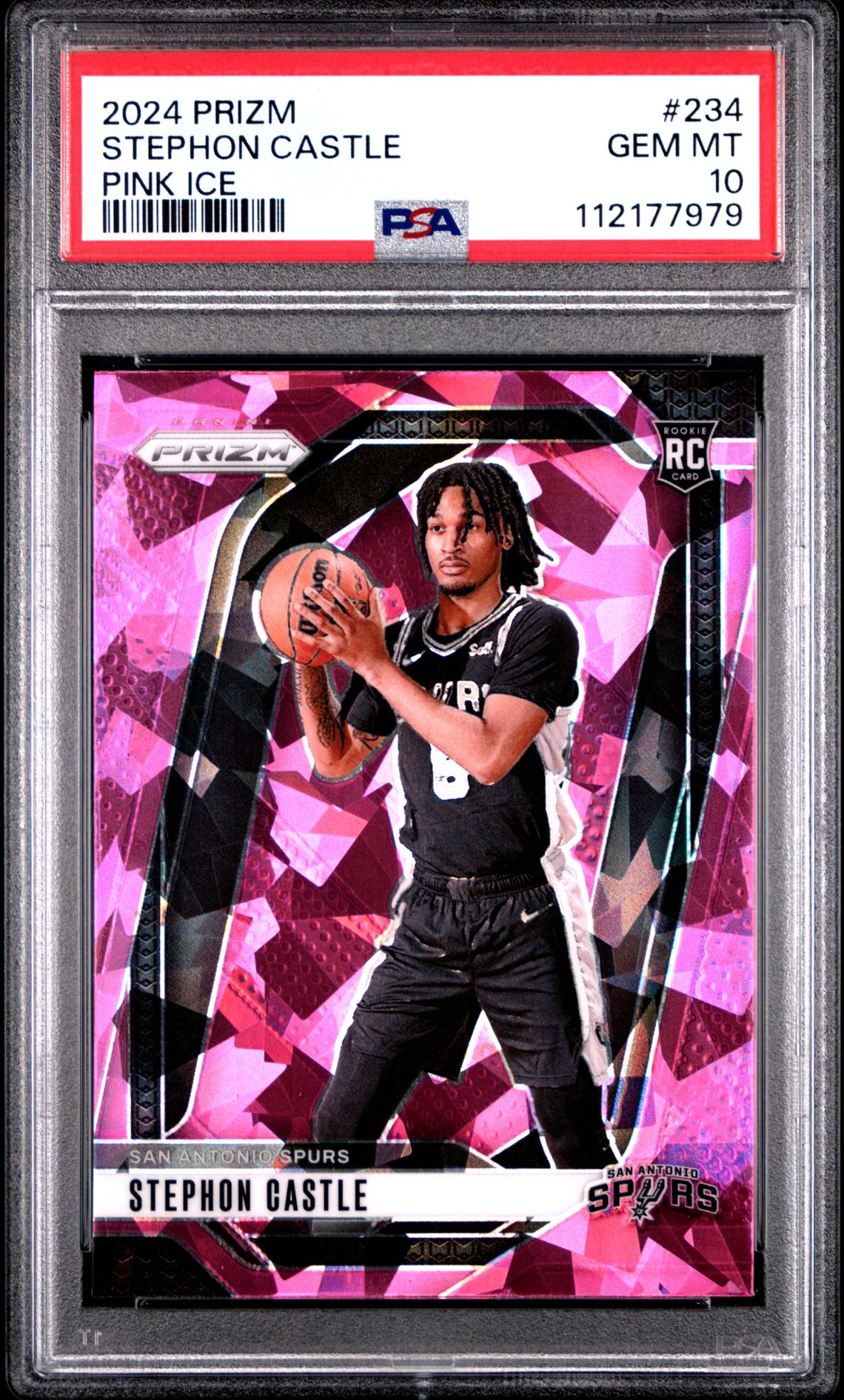 2024 Panini Prizm Stephon Castle #234 (Pink Ice) Gem Mt 10 front