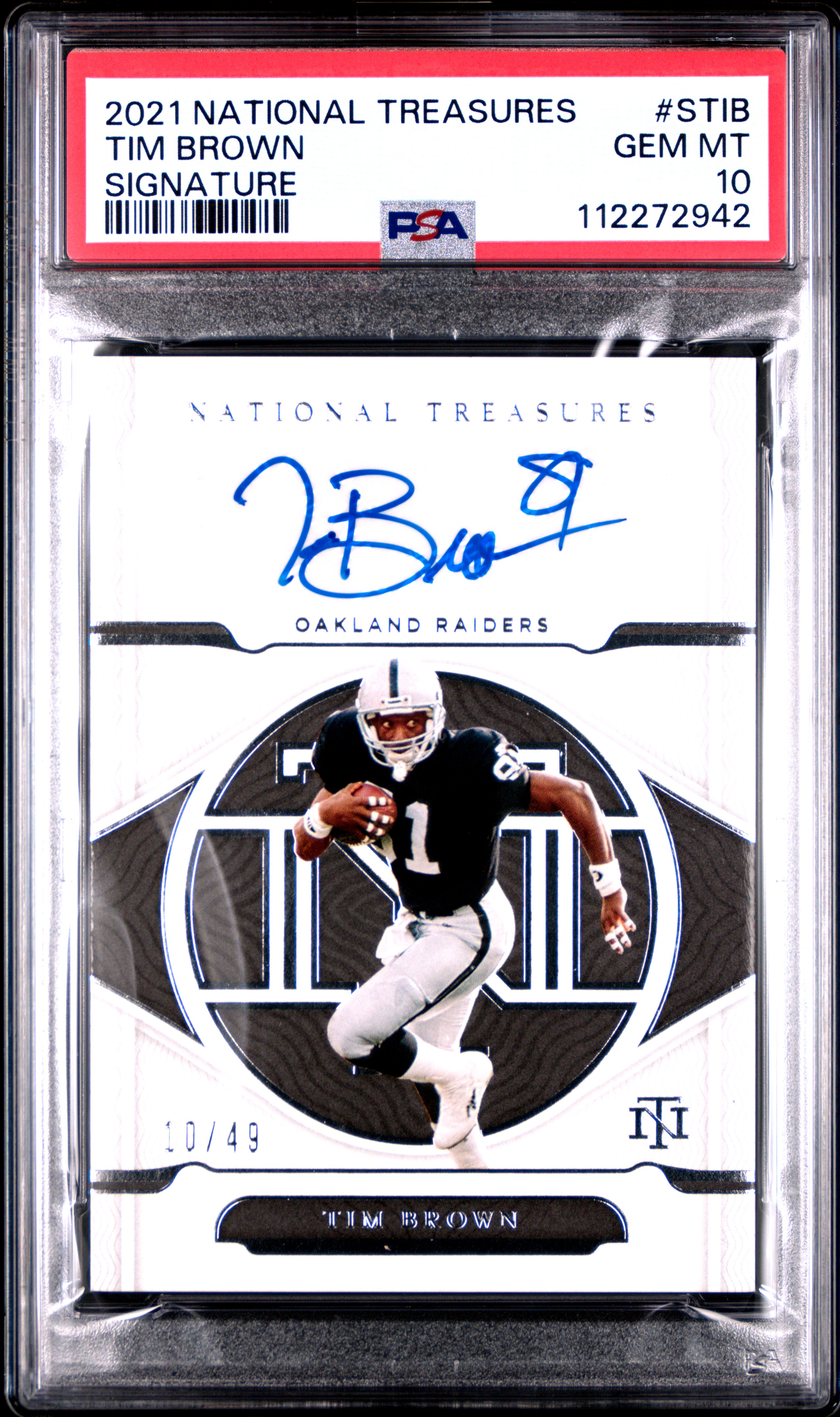 ScottFantasy's 2021 Panini National Treasures Signatures Tim Brown