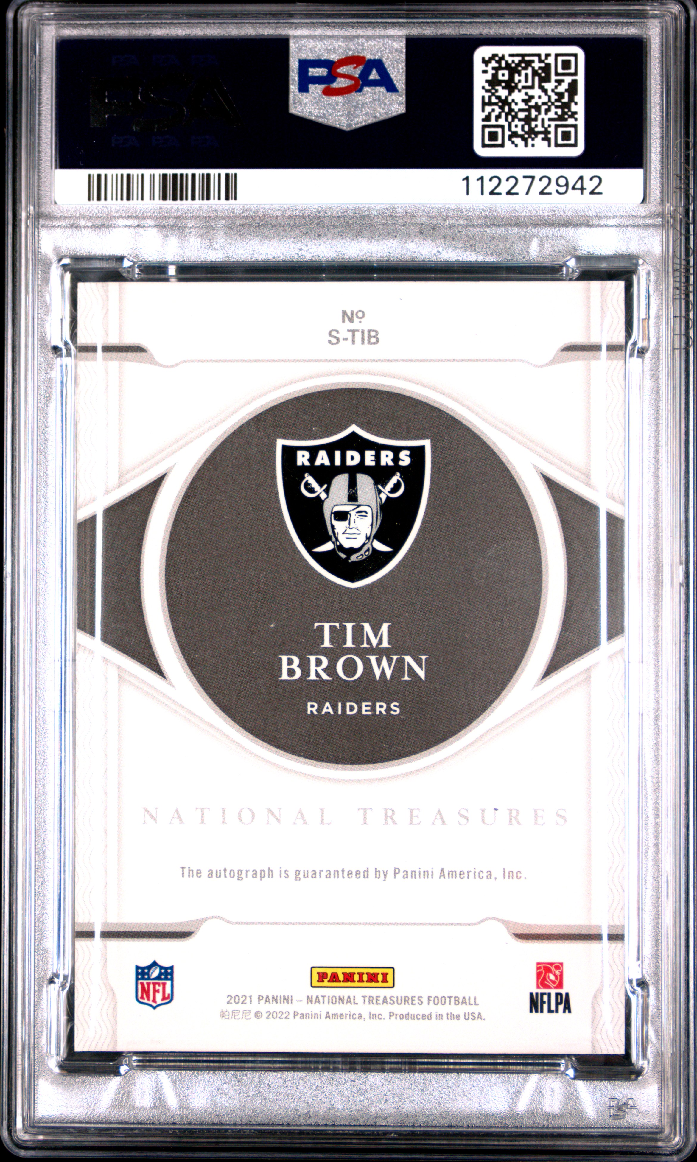 ScottFantasy's 2021 Panini National Treasures Signatures Tim Brown