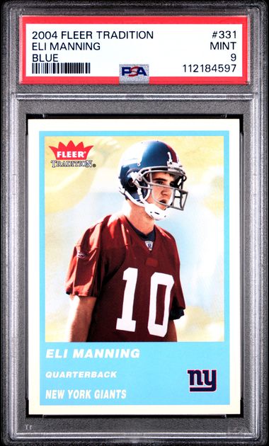 2004 Fleer Tradition Eli Manning #331 (Blue) Mint 9 front