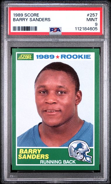 1989 Score Barry Sanders #257 Mint 9 front