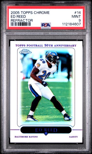 2005 Topps Chrome Ed Reed #14 (Refractor) Mint 9 front