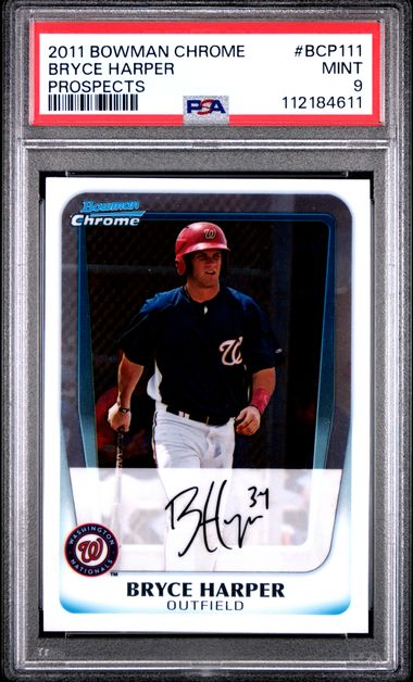 2011 Bowman Chrome Prospects Bryce Harper #Bcp111 (Prospects) Mint 9 front