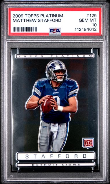 2009 Topps Platinum Matthew Stafford #125 Gem Mt 10 front