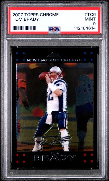 2007 Topps Chrome Tom Brady #Tc6 Mint 9 front