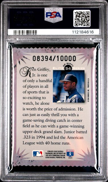 1995 Donruss Elite Ken Griffey Jr. #54 Mint 9 back