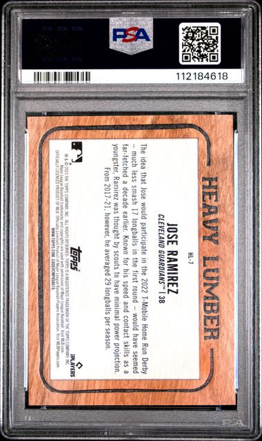 2023 Topps Heavy Lumber Jose Ramirez #Hl7 (Heavy Lumber) Nm-Mt 8 back