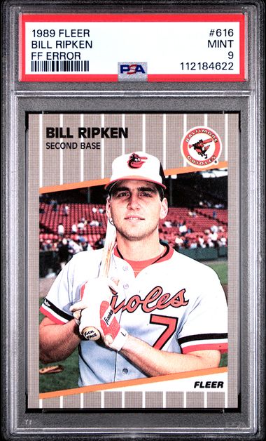 1989 Fleer Bill Ripken #616 (Ff Error) Mint 9 front