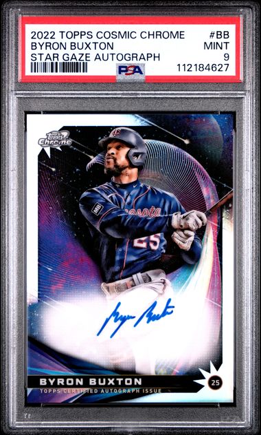 2022 Topps Cosmic Chrome Star Gaze Autographs Byron Buxton #Bb (Star Gaze Autograph) Mint 9 front
