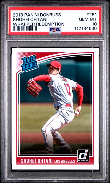 2018 Panini Donruss Shohei Ohtani #281 (Wrapper Redemption) Gem Mt 10 front