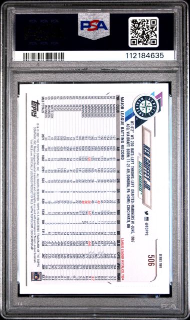 2021 Topps Ken Griffey Jr #506 (Sp) Gem Mt 10 back
